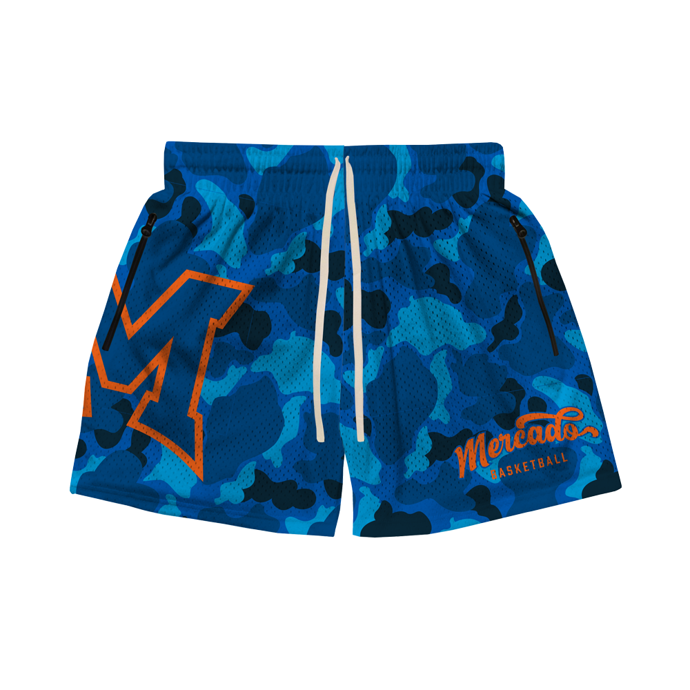 MERCADO BLUE CAMO MESH SHORTS
