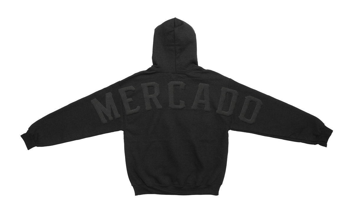 MERCADO FULLBACK HOODIE - BLACK