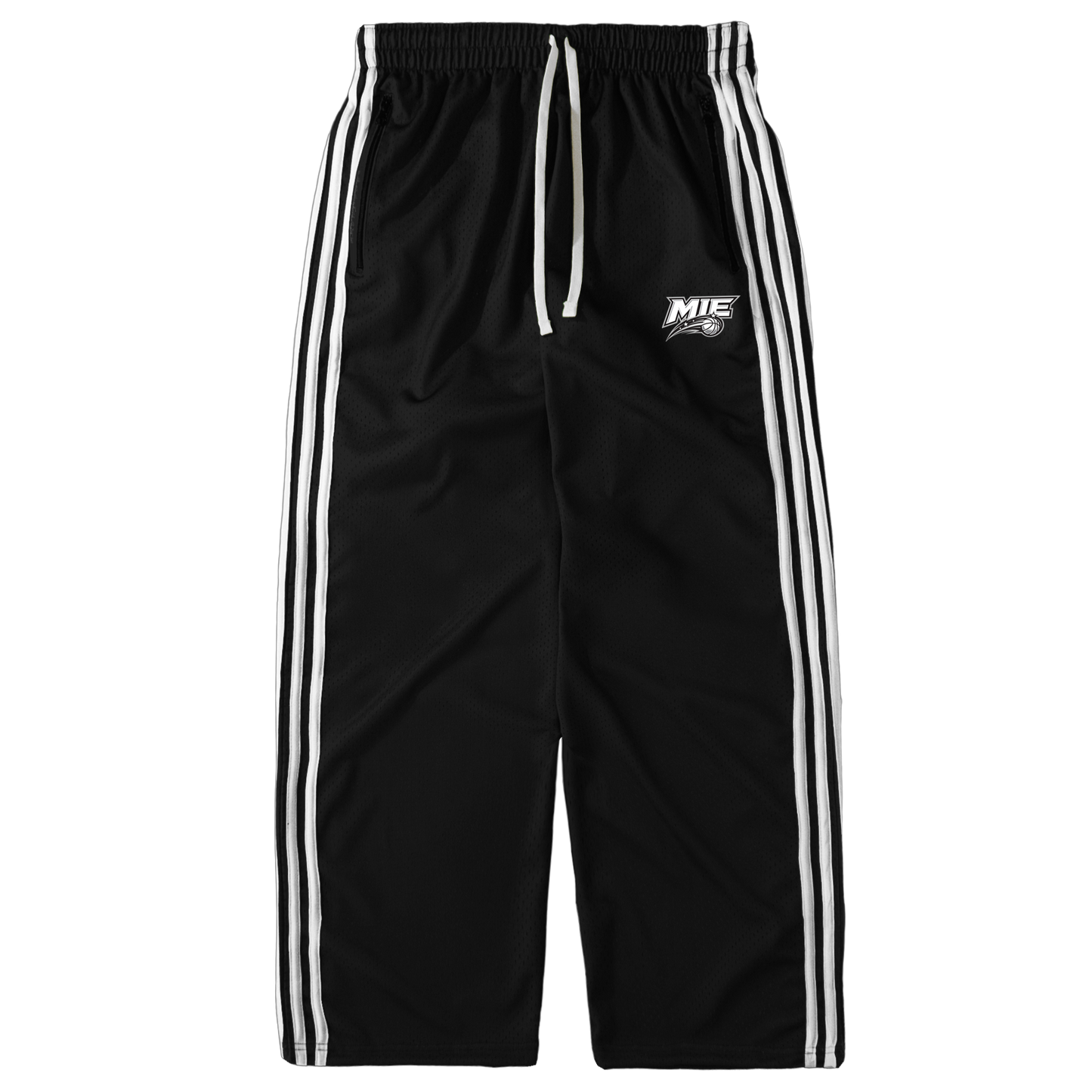 MIE CUSTOM STRIPED MESH TRACK PANTS