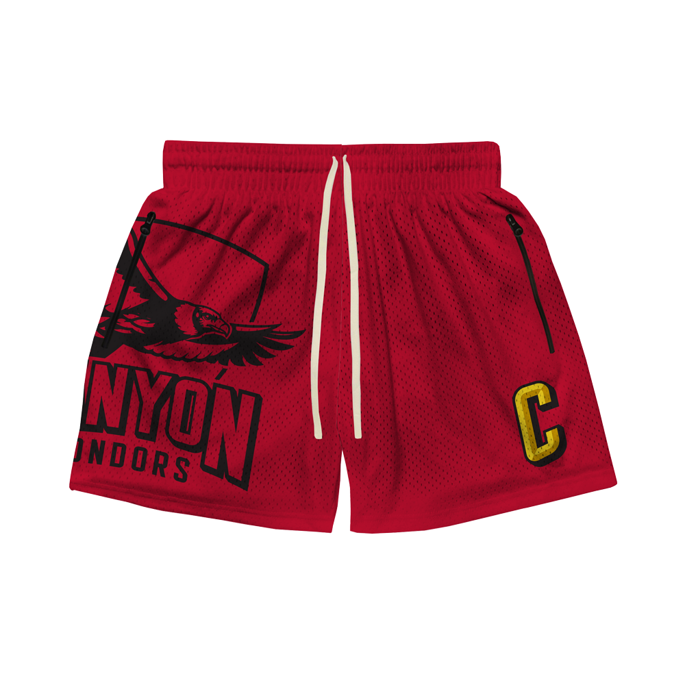 CANYON HEAVYWEIGHT MESH SHORTS - RED