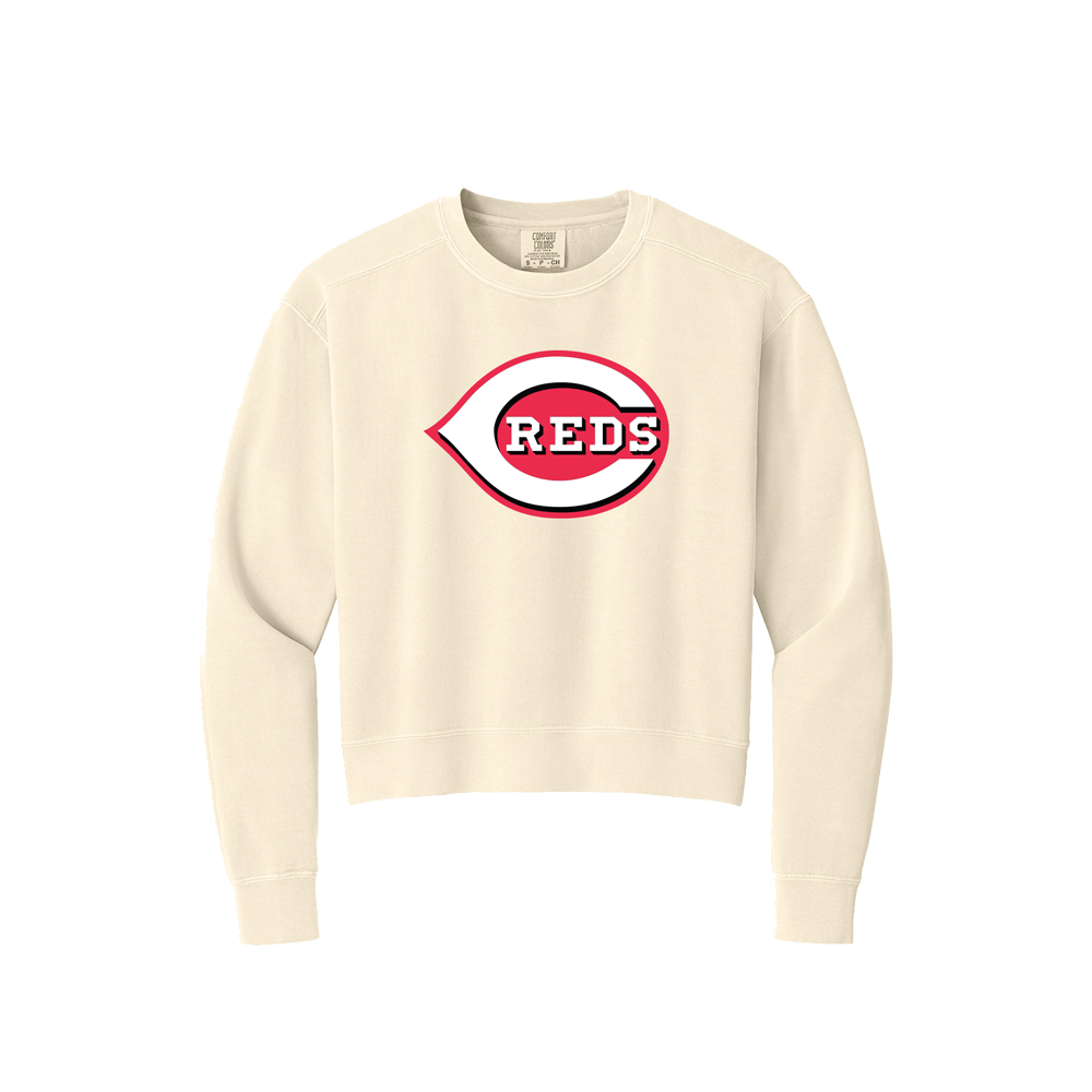 WM REDS WOMEN'S MID-LENGTH CREWNECK SWEATSHIRT - CREAM
