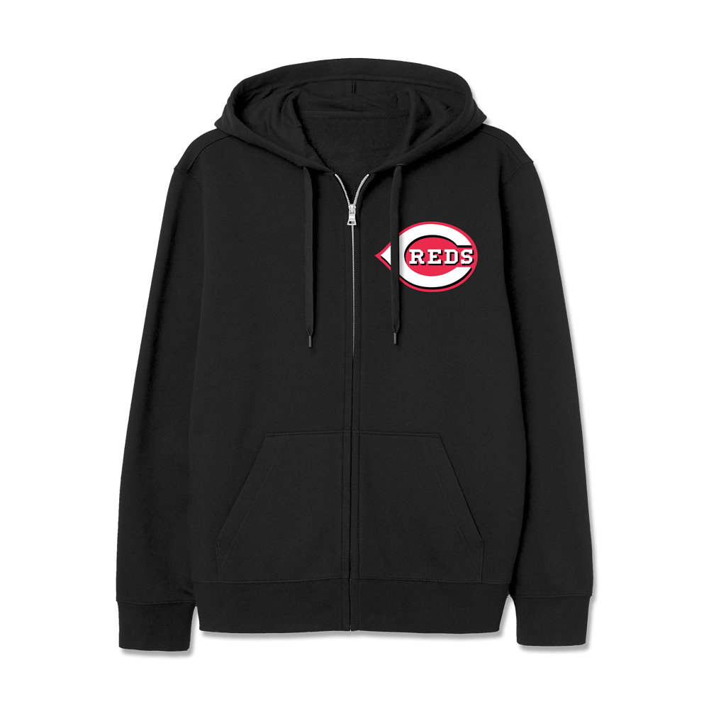 WM REDS LOGO ZIP HOODIE - BLACK