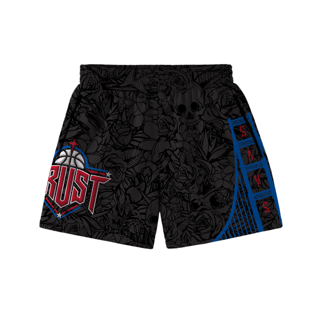 TRUST X SAVS BRIDGE MESH SHORTS - BLACK