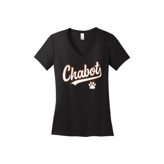 CHABOT SCRIPT WOMEN'S VNECK - BLACK