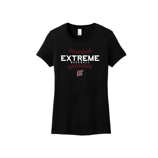 EXTREME BASEBALL WOMENS SEAMS TSHIRT - BLACK