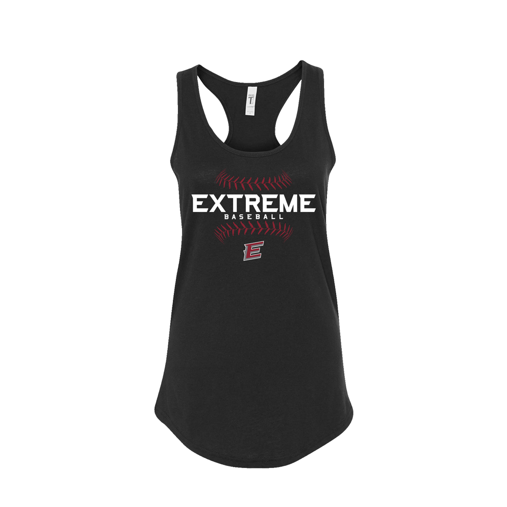 EXTREME BASEBALL WOMENS SEAMS RACERBACK - BLACK