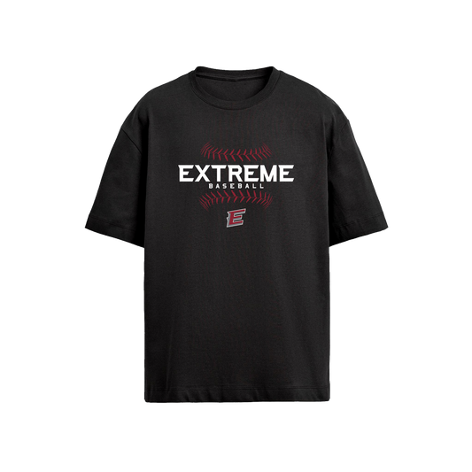 EXTREME BASEBALL SEAMS TSHIRT - BLACK
