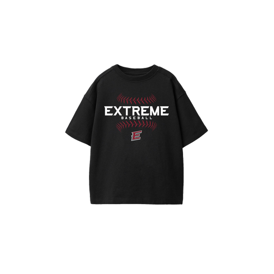 EXTREME BASEBALL SEAMS TSHIRT - BLACK