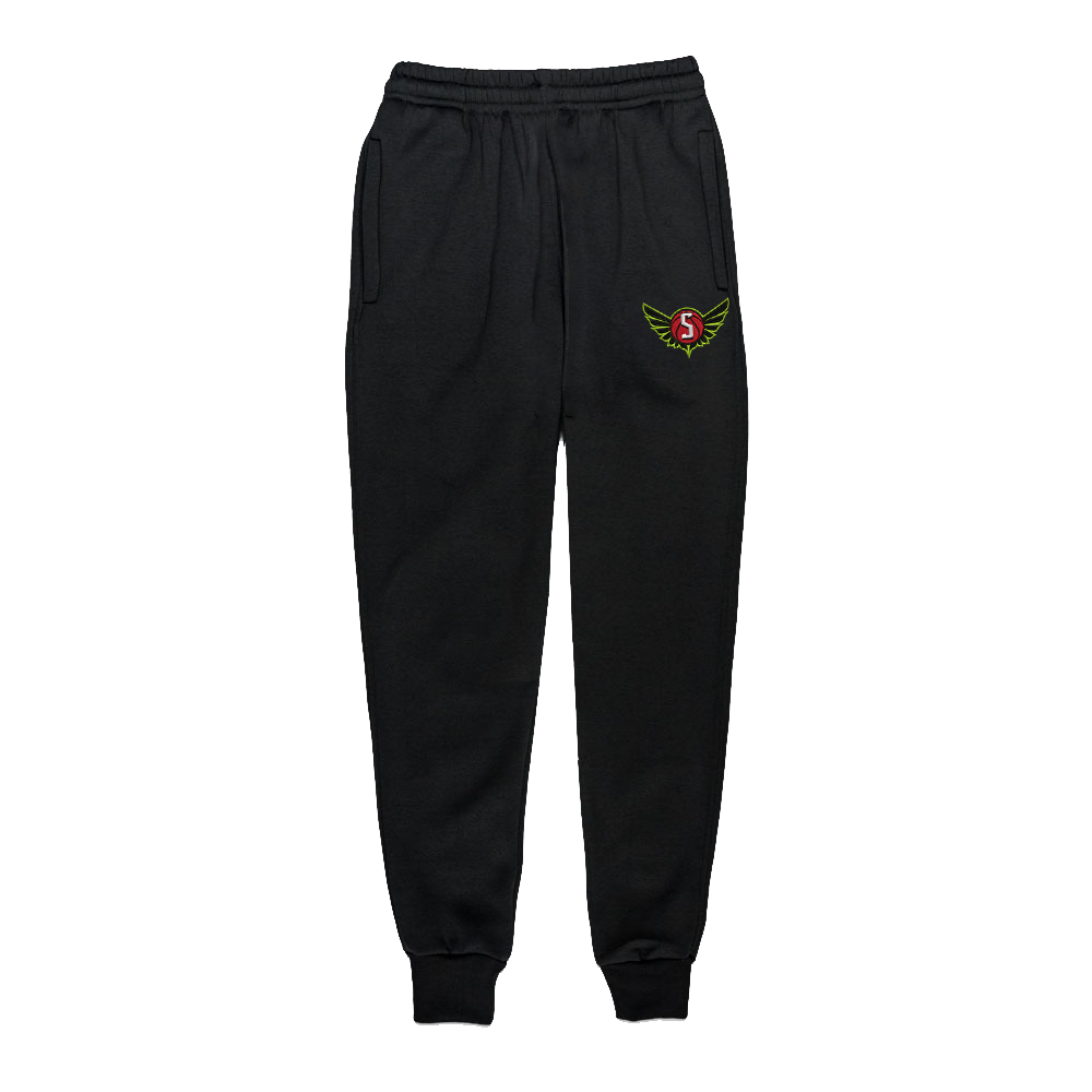 BAY AREA SWOOSH CUFFED JOGGERS - BLACK