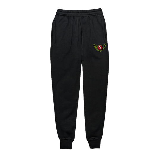 BAY AREA SWOOSH CUFFED JOGGERS - BLACK