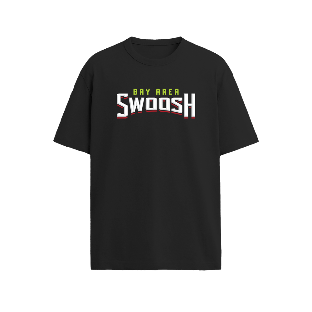BAY AREA SWOOSH TSHIRT - BLACK