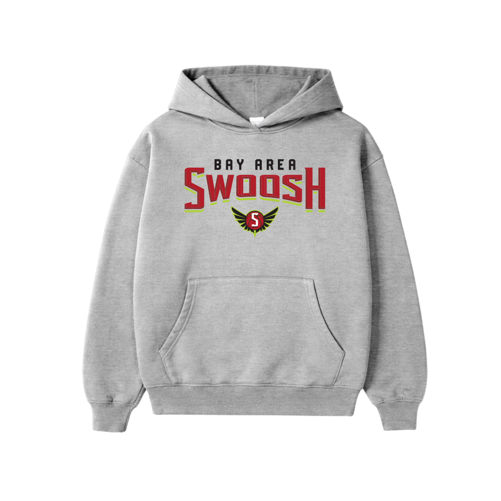 BAY AREA SWOOSH HOODIE - HEATHER GREY