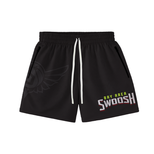 BAY AREA SWOOSH MESH SHORTS -  BLACK