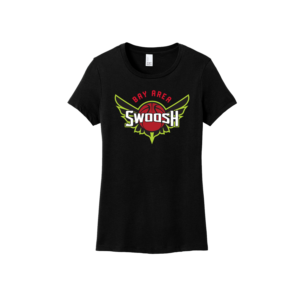 BAY AREA SWOOSH WOMENS TSHIRT - BLACK