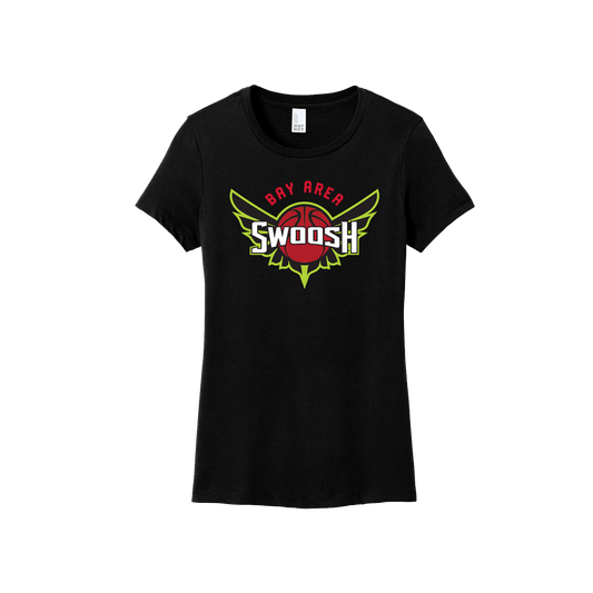 BAY AREA SWOOSH WOMENS TSHIRT - BLACK