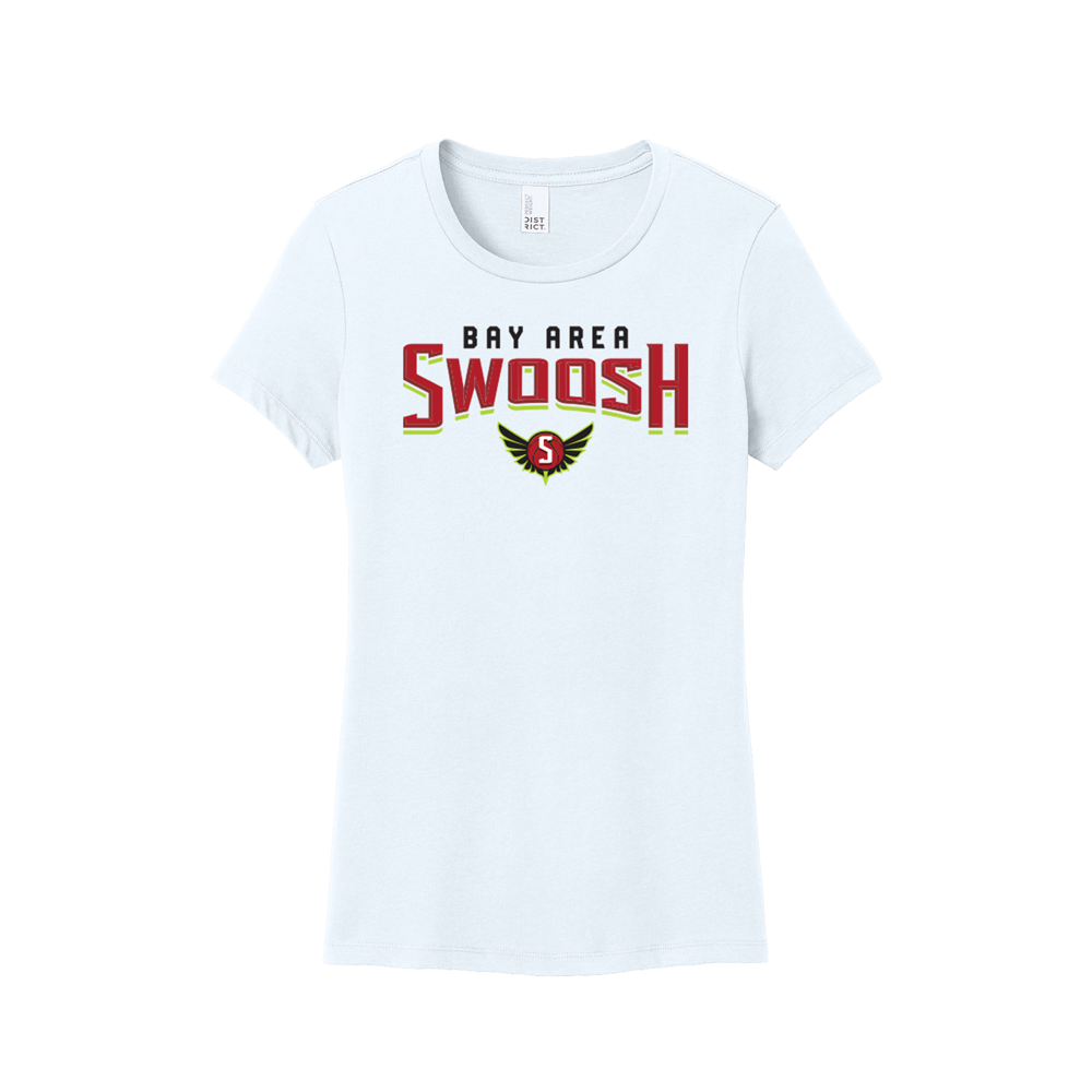 BAY AREA SWOOSH WOMENS TSHIRT - WHITE