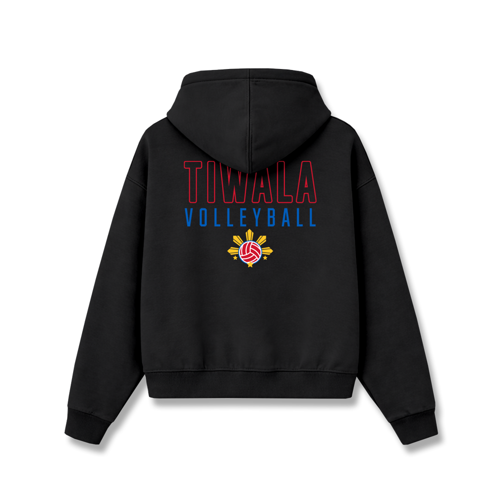 TIWALA VOLLEYBALL ZIP HOODIE - BLACK