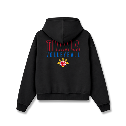 TIWALA VOLLEYBALL ZIP HOODIE - BLACK