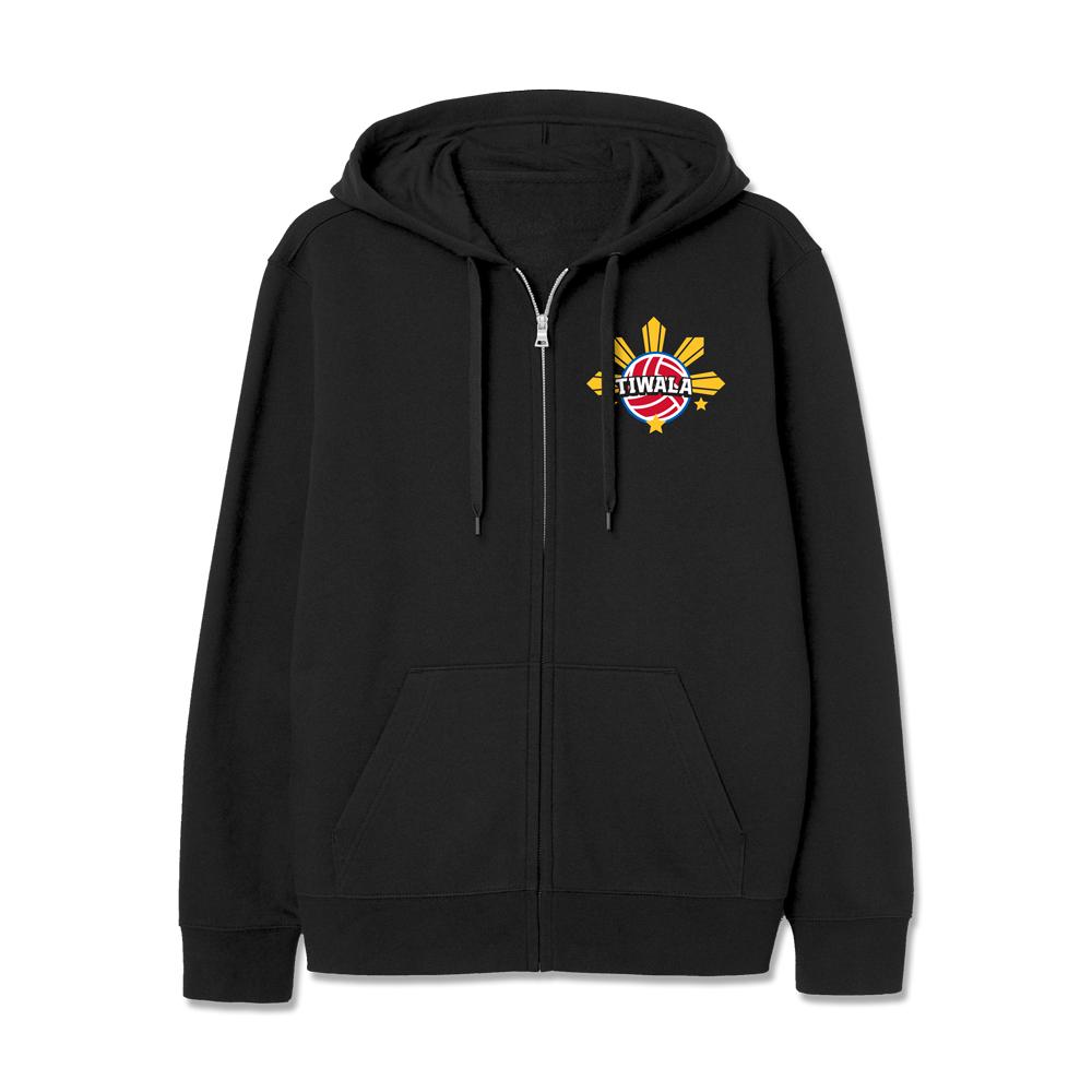 TIWALA VOLLEYBALL ZIP HOODIE - BLACK
