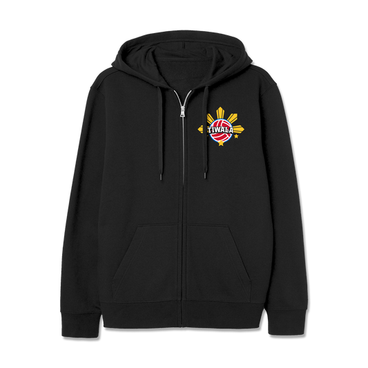 TIWALA VOLLEYBALL ZIP HOODIE - BLACK