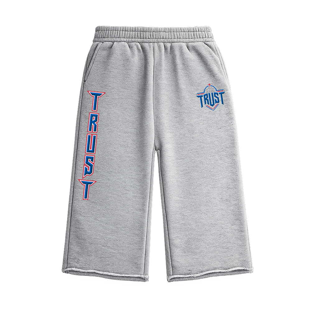 TRUST CROPPED SWEATS - GREY