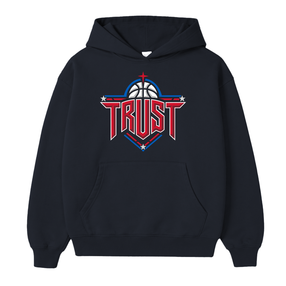TRUST LOGO HOODIE - NAVY
