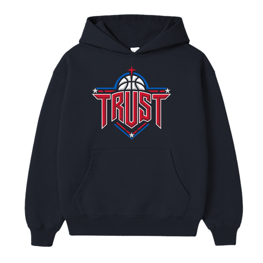 TRUST LOGO HOODIE - NAVY
