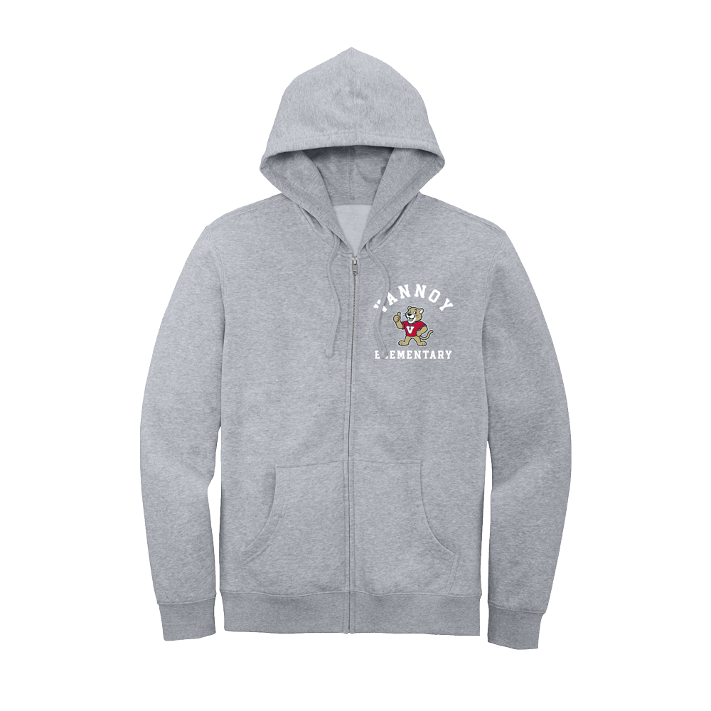VANNOY ZIP HOODIE - HEATHER GREY