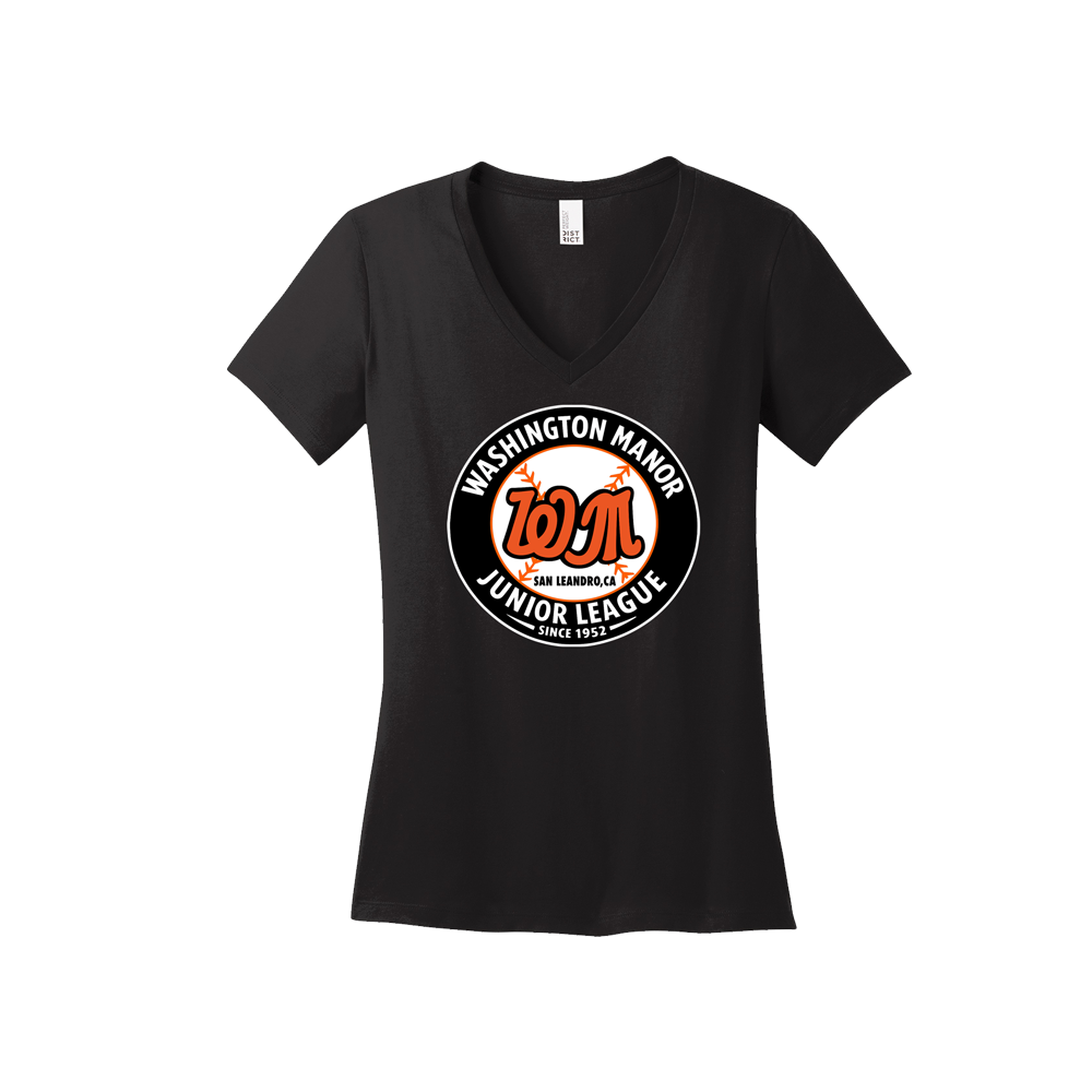 WM WOMEN'S VNECK SHIRT - BLACK