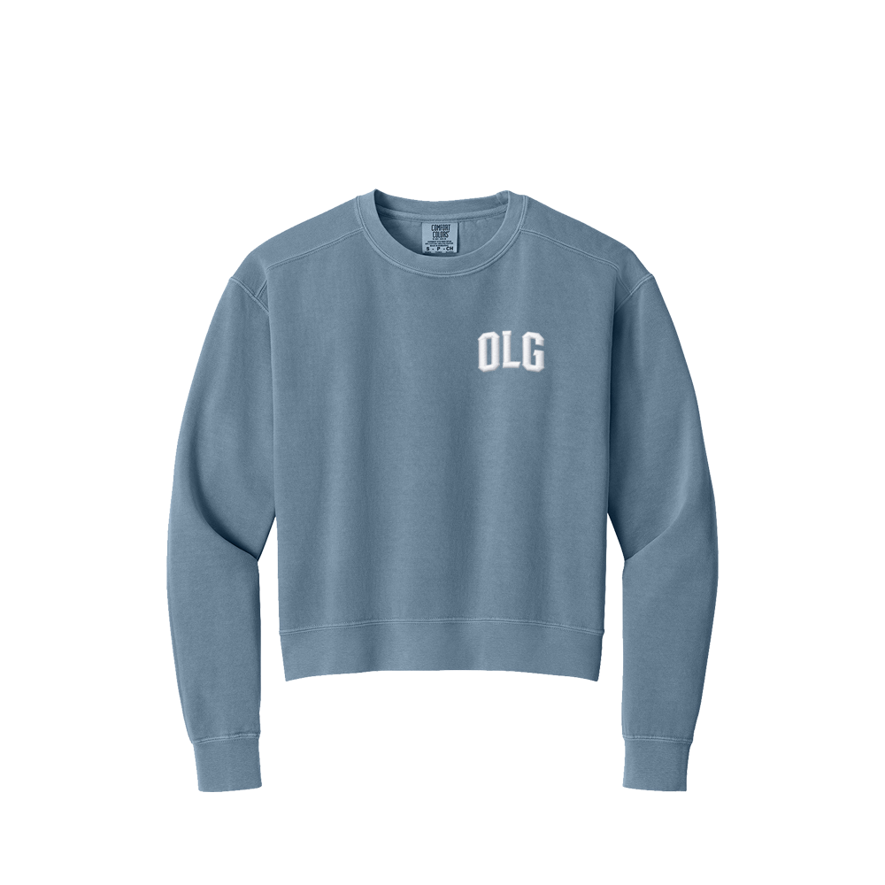 OLG MID-LENGTH CREWNECK SWEATSHIRT - JEAN BLUE
