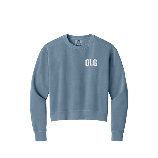 OLG MID-LENGTH CREWNECK SWEATSHIRT - JEAN BLUE
