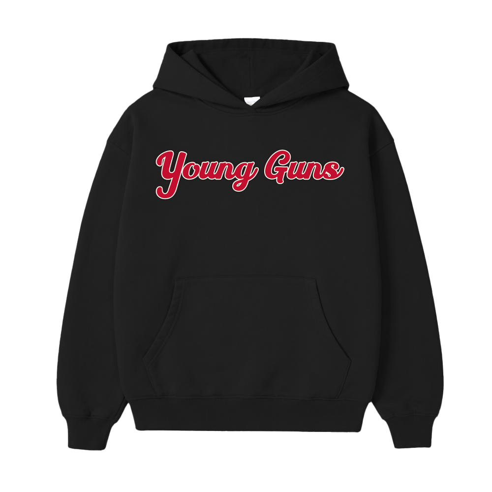 YOUNG GUNS SCRIPT HOODIE - BLACK