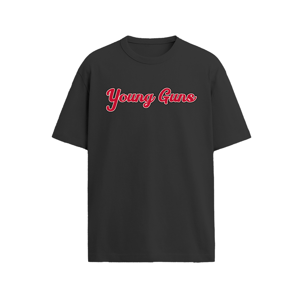 YOUNG GUNS SCRIPT TSHIRT - BLACK