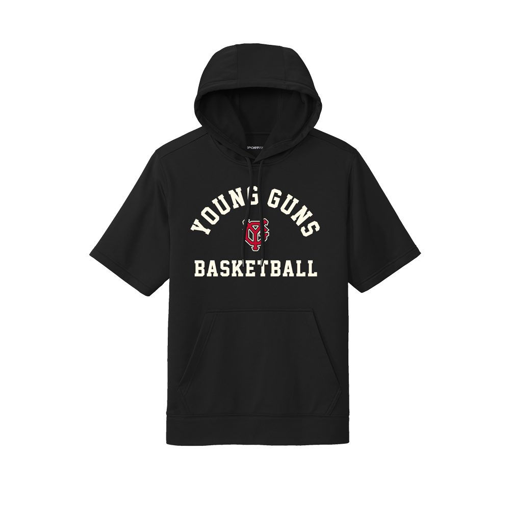 YOUNG GUNS SHORT SLEEVE PERFORMANCE HOODIE - BLACK