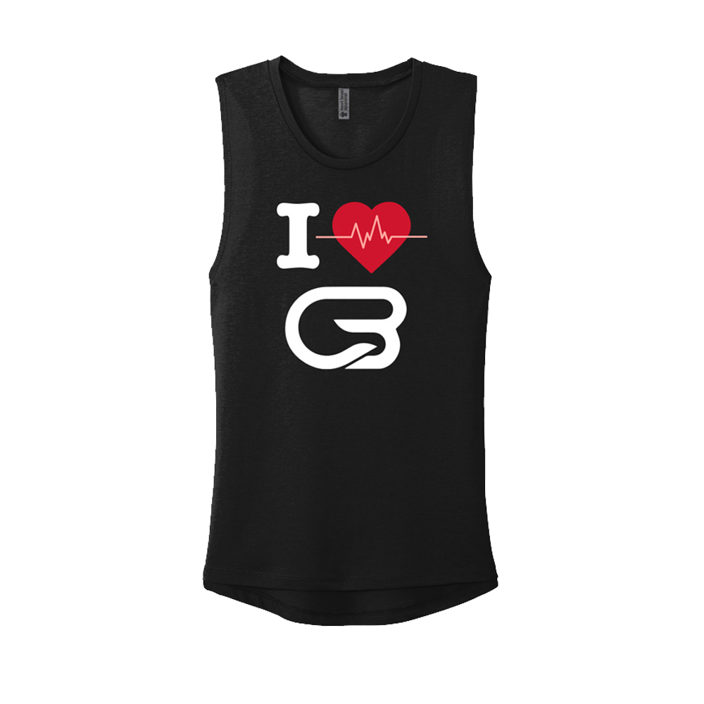CYCLEBAR "I HEART CB" FESTIVAL TANK - BLACK