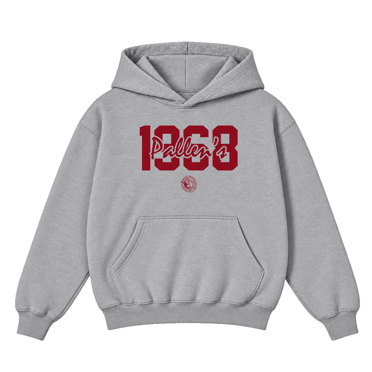 PALLEN's 1968 GRAPHIC HOODIE - HEATHER GREY